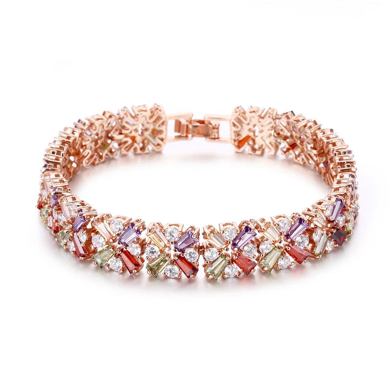 Rose Gold Colorful Crystals