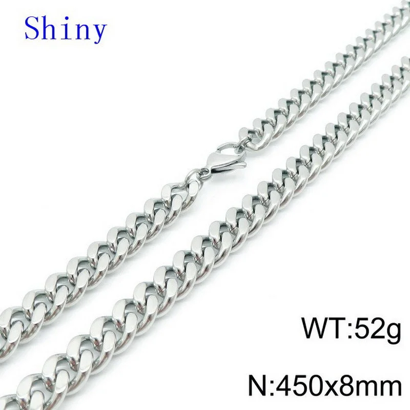 Steel Necklace 8mm45cm