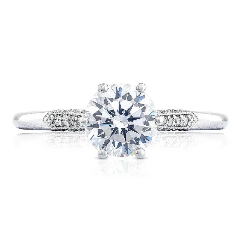 engagement rings with cushion cut sapphires and diamonds -Round Solitaire Engagement Ring