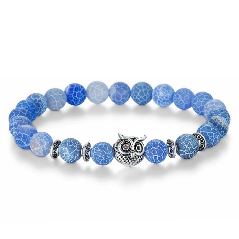 Blue Striped Agate Bracelet