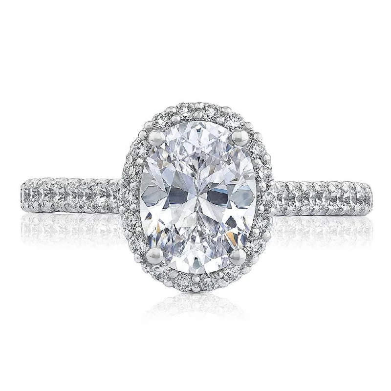 unique engagement rings with round diamonds -Oval Bloom Engagement Ring