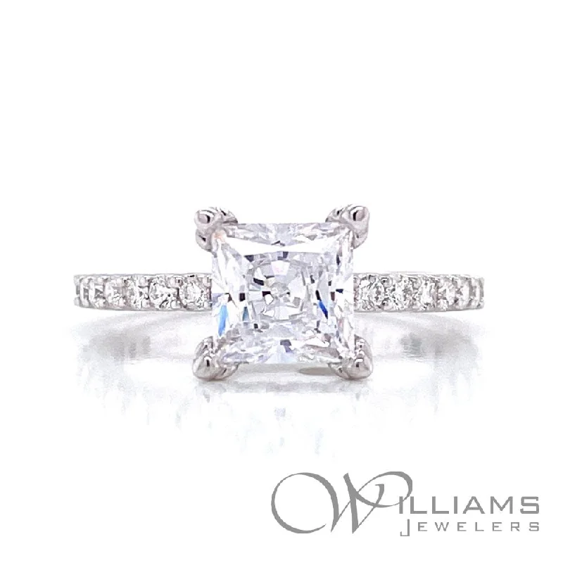 pear cut engagement rings with diamonds -Williams Signature 14 Karat Diamond Engagement Ring