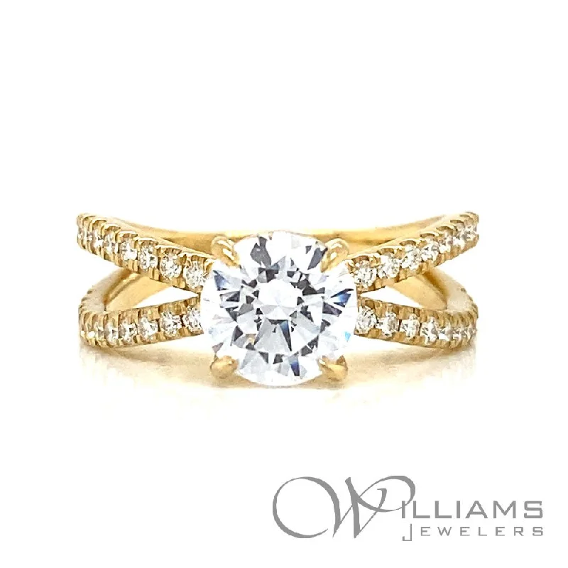 diamond engagement rings with colored stones -Williams Signature 14 Karat Diamond Engagement Ring