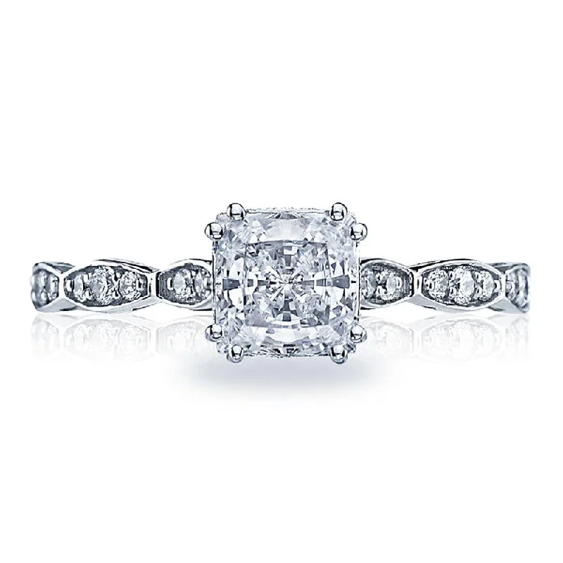 radiant engagement rings with vintage design -Princess Solitaire Engagement Ring