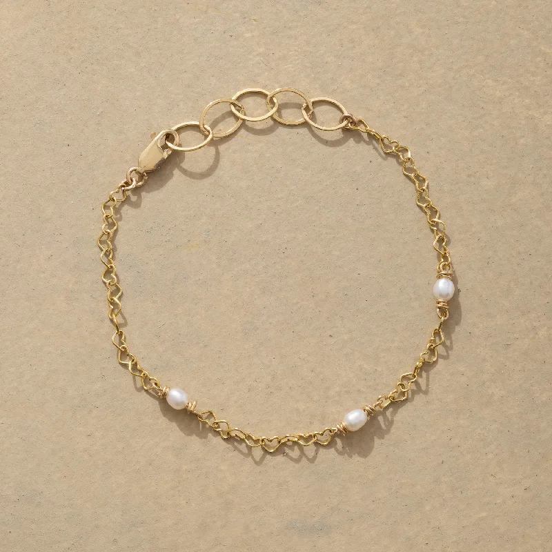 luxurious pearl bracelet sets for women -Chained Melody Bracelet