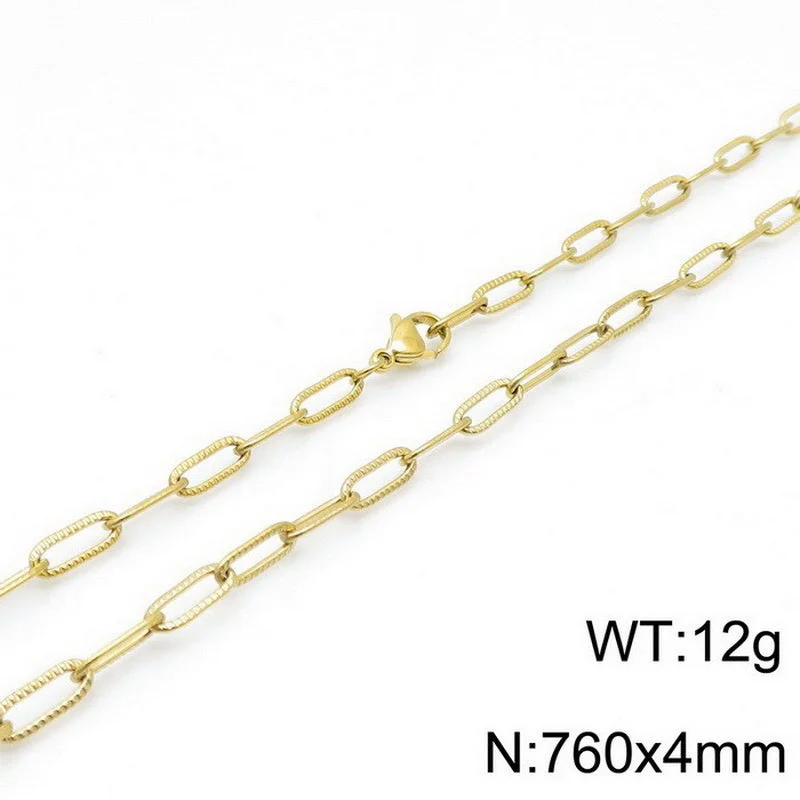 Gold 760 * 4mm = Necklace KN118505-Z