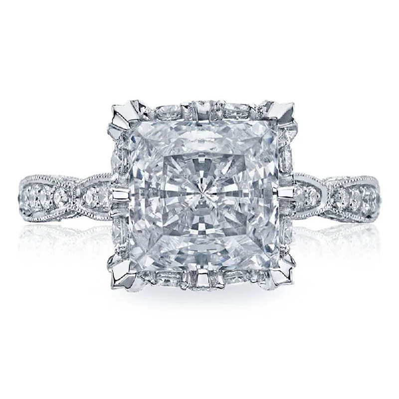 vintage inspired engagement rings with diamonds -Princess Solitaire Engagement Ring