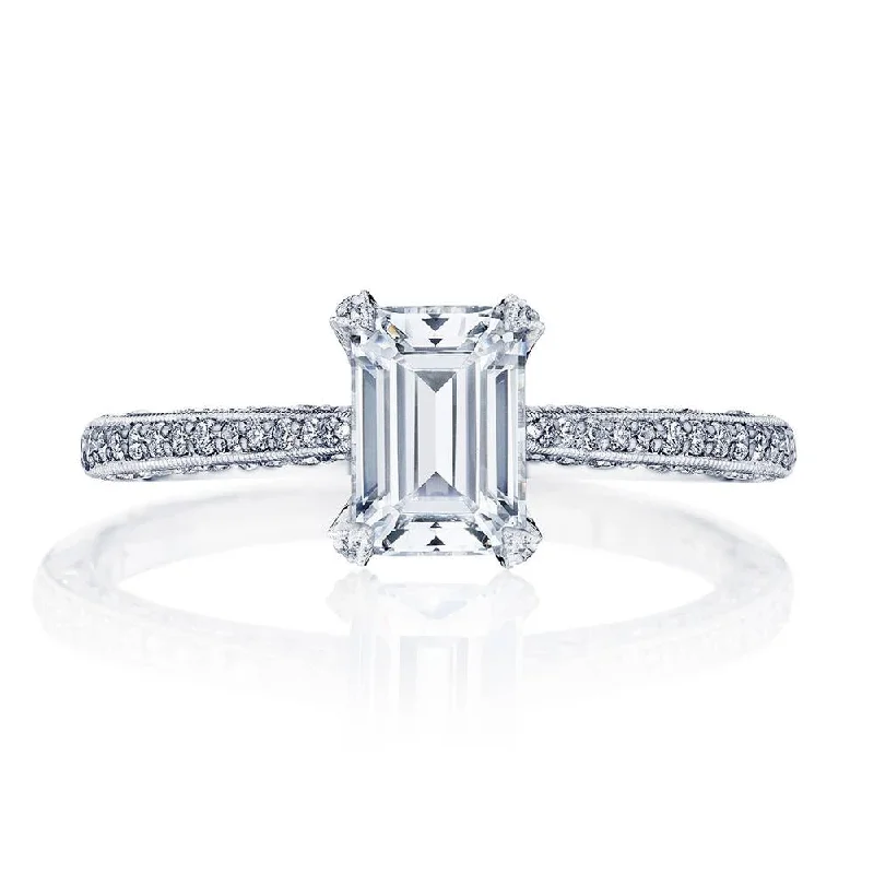 engagement rings with cushion cut diamonds -Emerald Solitaire Engagement Ring