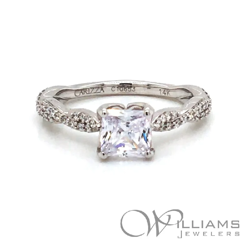 engagement rings with modern diamond shapes -Williams Signature 14 Karat Diamond Engagement Ring