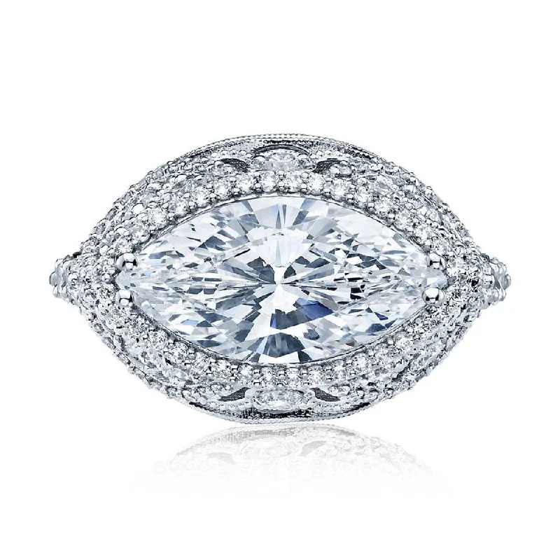 modern engagement rings with diamonds -Marquise Bloom Engagement Ring