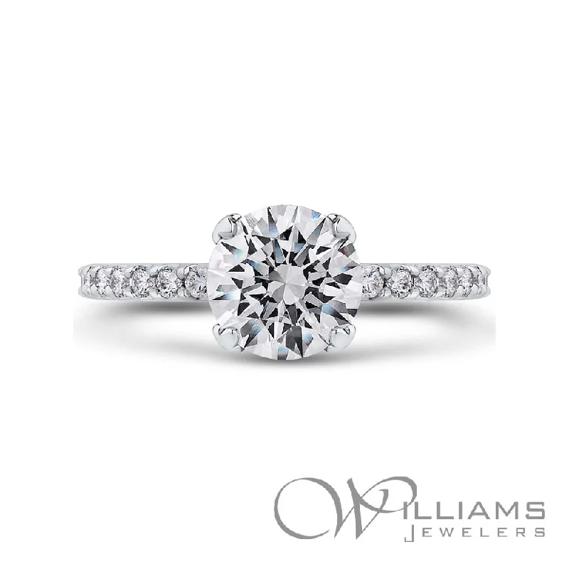 engagement rings with mixed metal bands -Williams Signature 14 Karat Diamond Engagement Ring