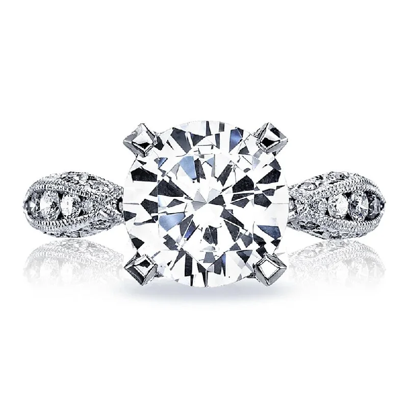 classic engagement rings with round diamonds -Round Solitaire Engagement Ring