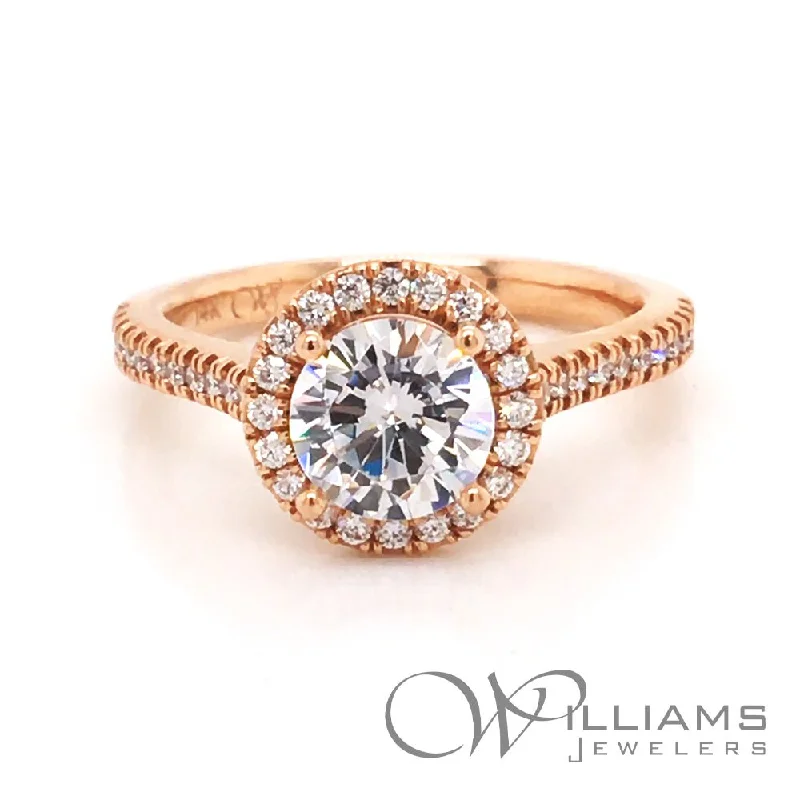 vintage engagement rings with oval diamonds -Williams Elevation 14 Karat Diamond Engagement Ring