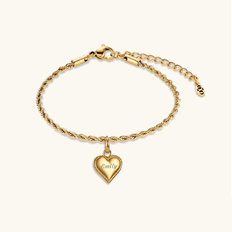 radiant pearl bracelet sets for women -Beaded Heart Bracelet Gold