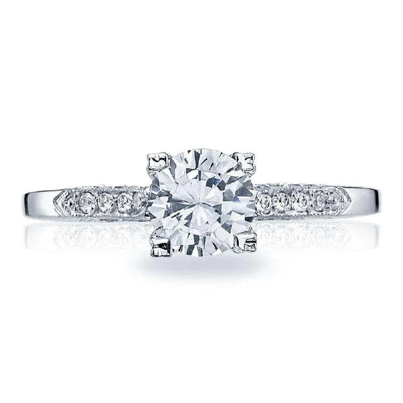 engagement rings with modern diamond settings -Round Solitaire Engagement Ring