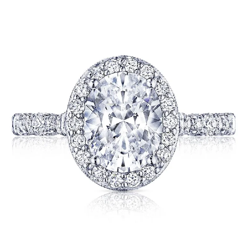 classic engagement rings with cushion cut diamonds -Oval Bloom Engagement Ring