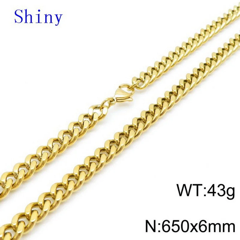 Gold Necklace 6mm65cm