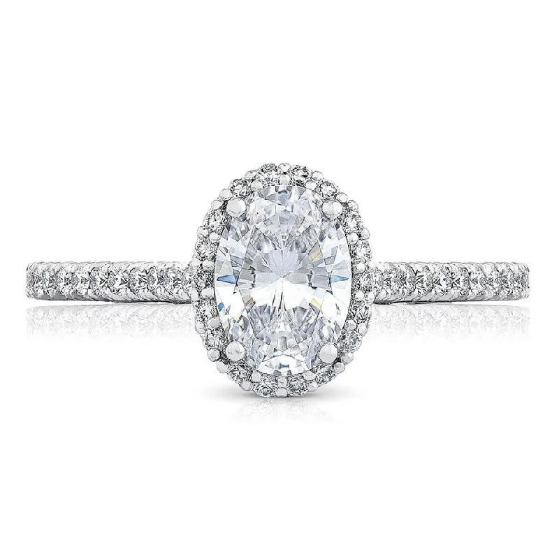 radiant engagement rings with vintage design -Oval Bloom Engagement Ring