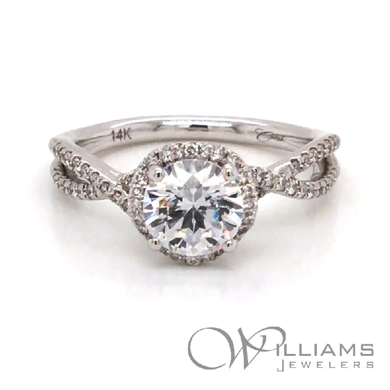 radiant engagement rings with modern settings -Williams Signature 14 Karat Diamond Engagement Ring