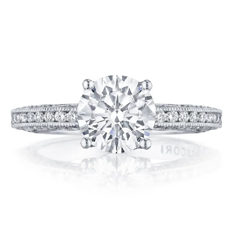 radiant engagement rings with radiant diamonds -Round Solitaire Engagement Ring