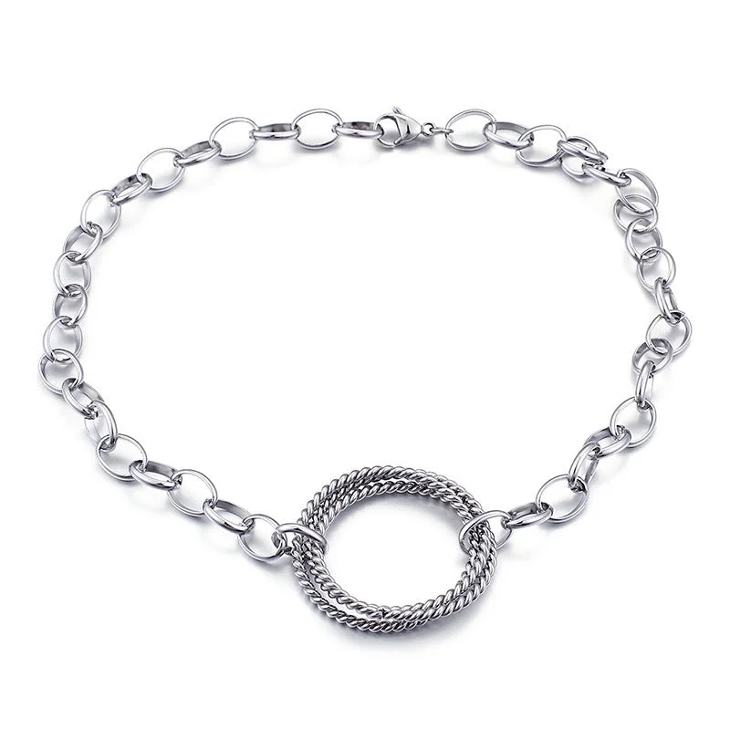 A Steel Necklace KN29690-K