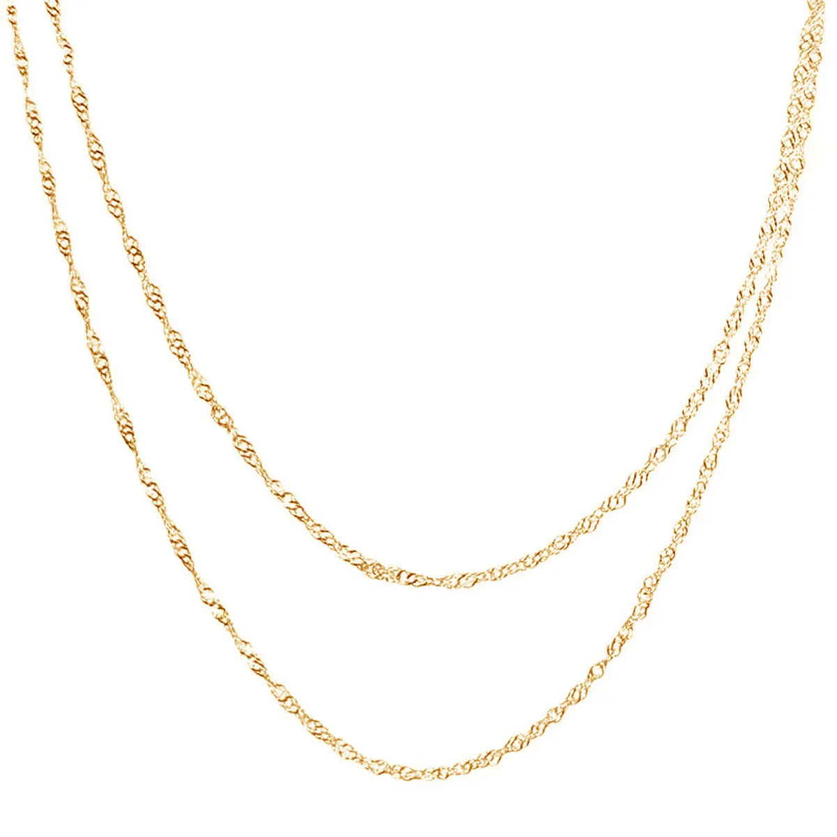 Golden-Double-Layer Necklace 40 45 5cm