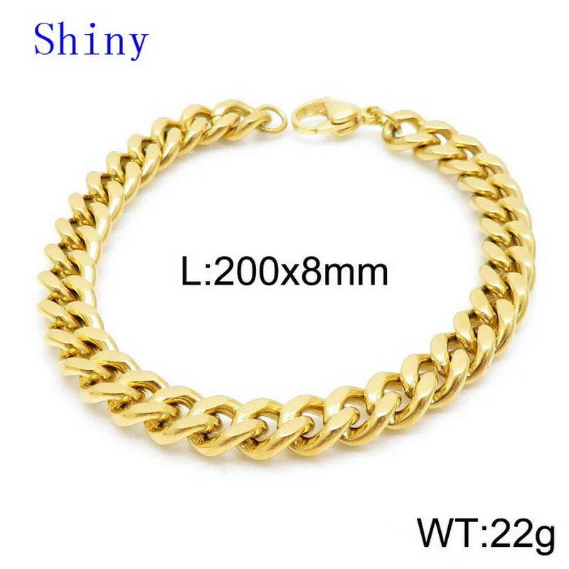 Gold Bracelet 8mm20cm