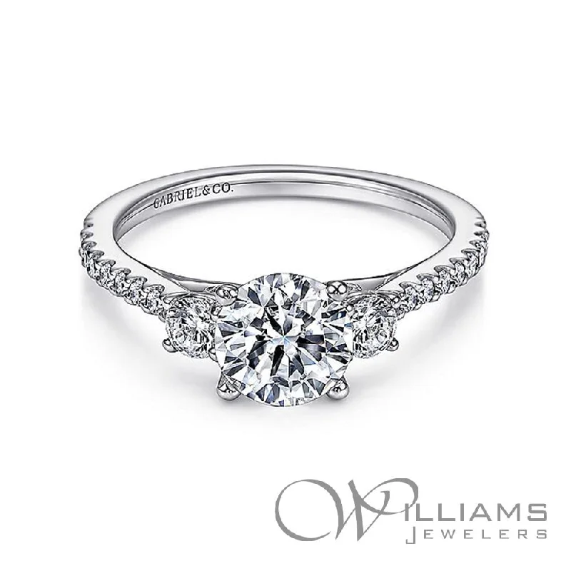 custom made engagement rings for women -Gabriel & Co. Classics 14 Karat Diamond Engagement Ring