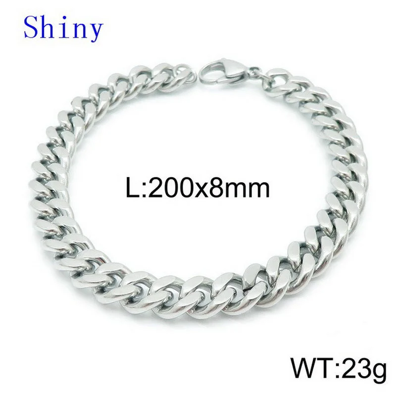 Steel Bracelet 8mm20cm