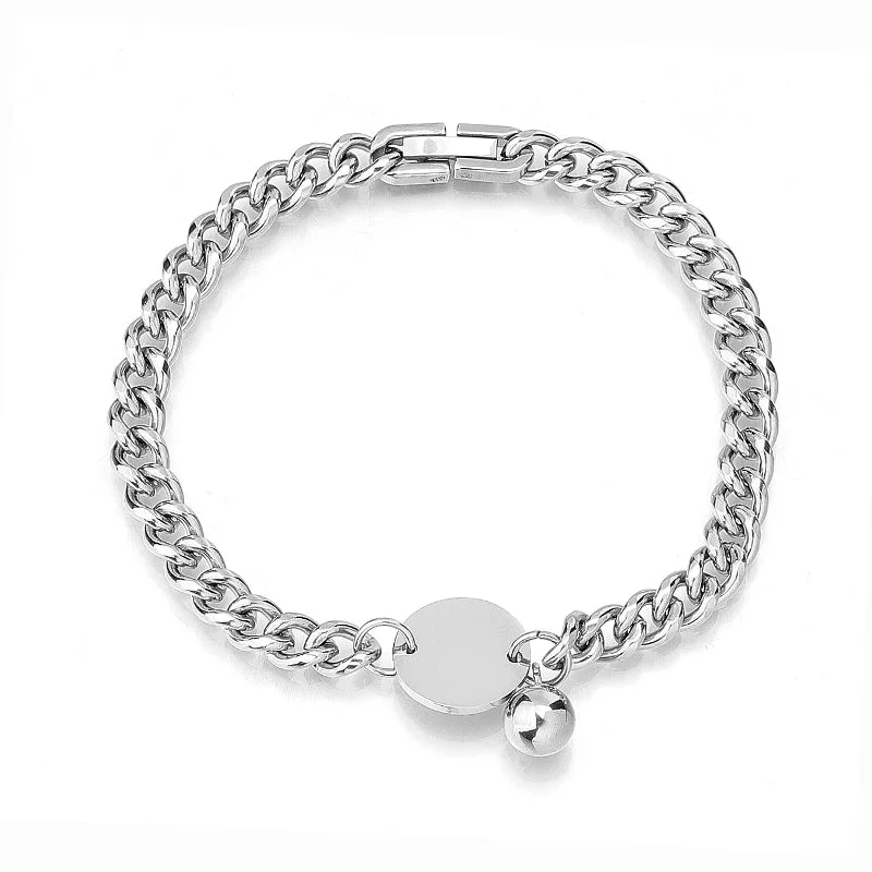 glamorous silver bangles for women -Simple Style Geometric Stainless Steel Bracelets