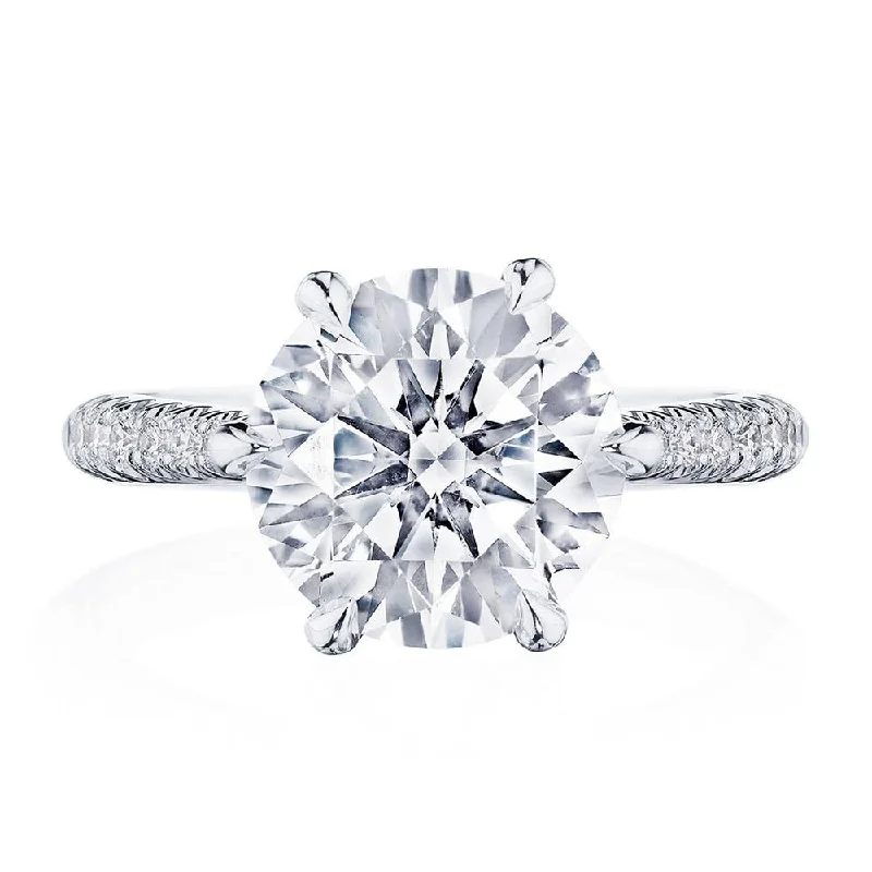 timeless engagement rings with oval diamonds -Round Solitaire Engagement Ring