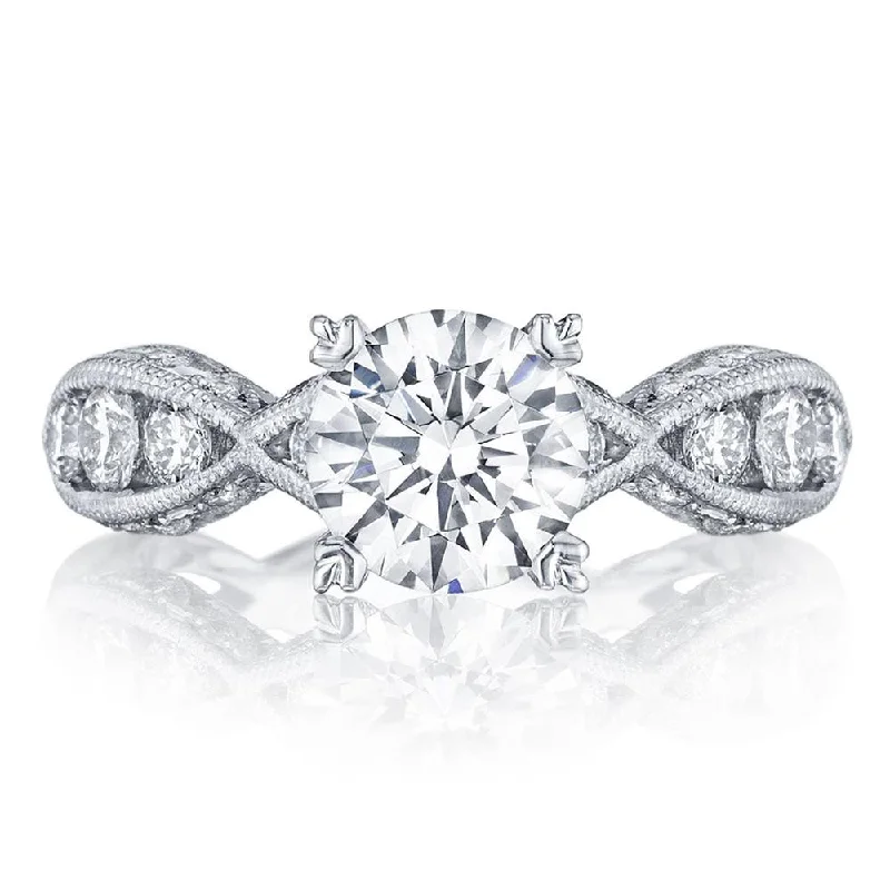 engagement rings with round sapphire stones -Round Solitaire Engagement Ring