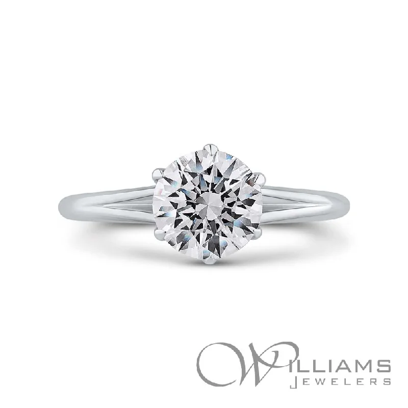 engagement rings with emerald diamonds for women -Williams Signature 14 Karat Diamond Engagement Ring