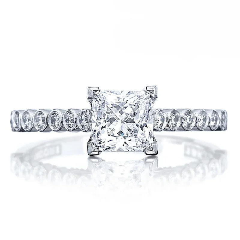 engagement rings with vintage diamond cuts -Princess Solitaire Engagement Ring