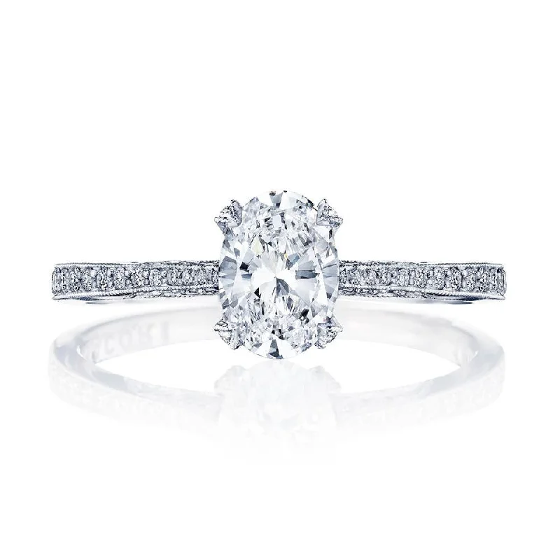 engagement rings with heart-shaped diamonds -Oval Solitaire Engagement Ring