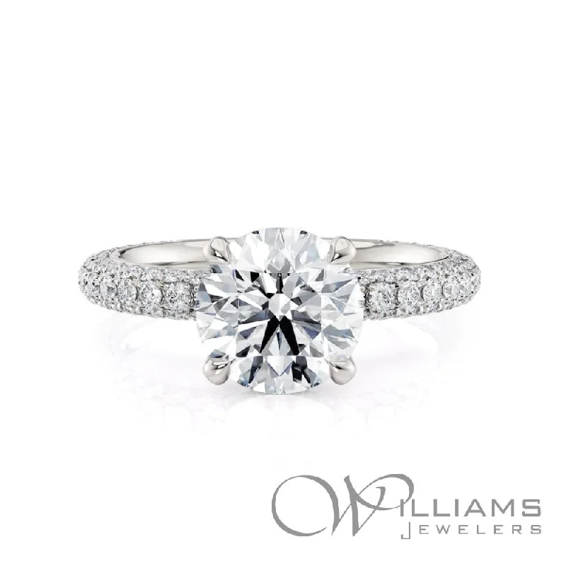 classic diamond engagement rings -Michael M Crown 18 Karat Diamond Engagement Ring