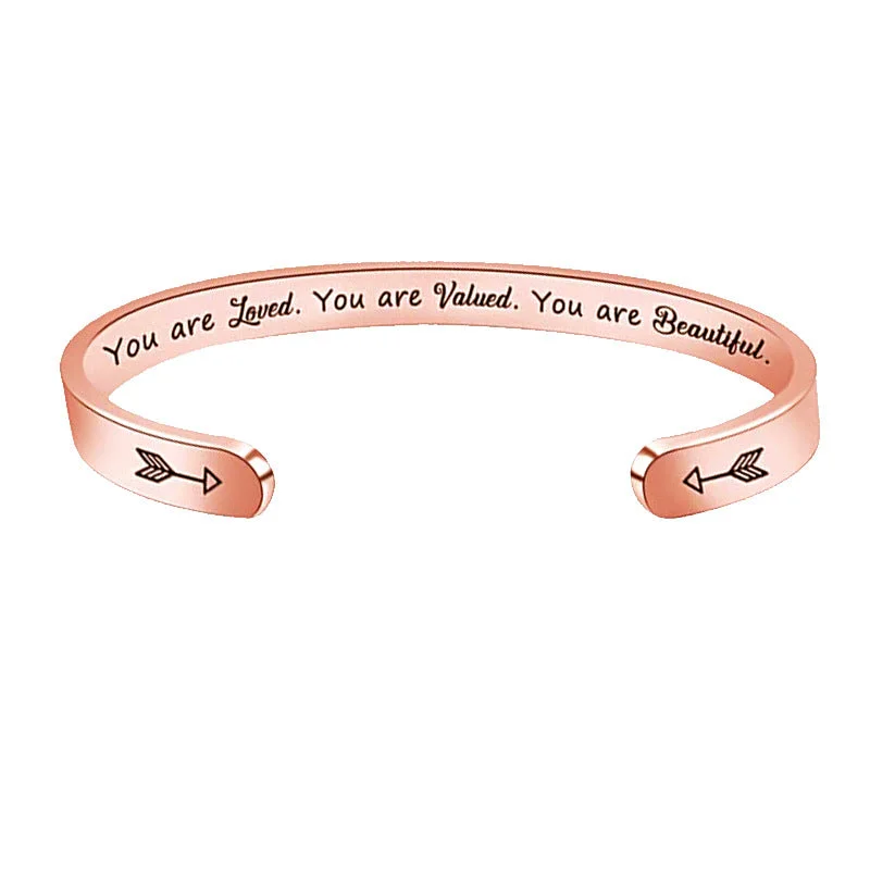 You Are Loved Rose Gold Bracelet