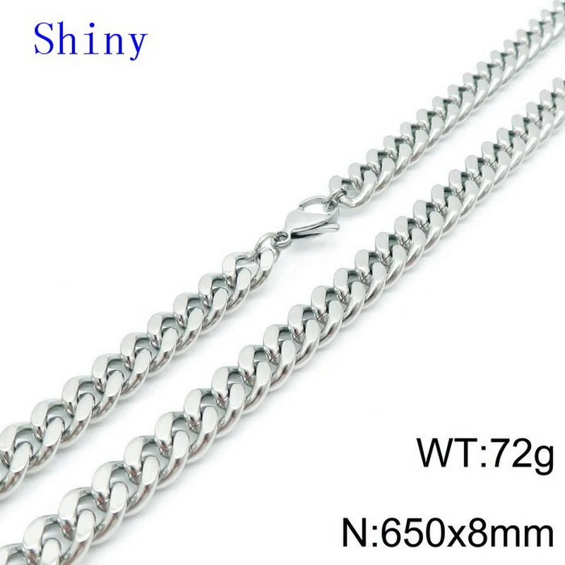 Steel Necklace 8mm65cm